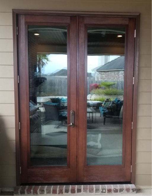 after - a fiberglass french door with laminate glass