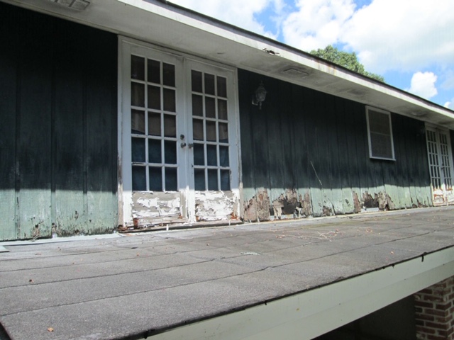 before - old wood on outer deck