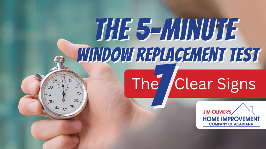 5 minute window replacement test