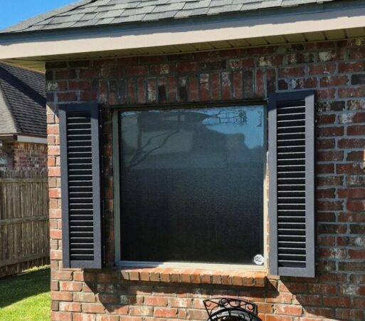 open hurricane shutter Rayne colonial